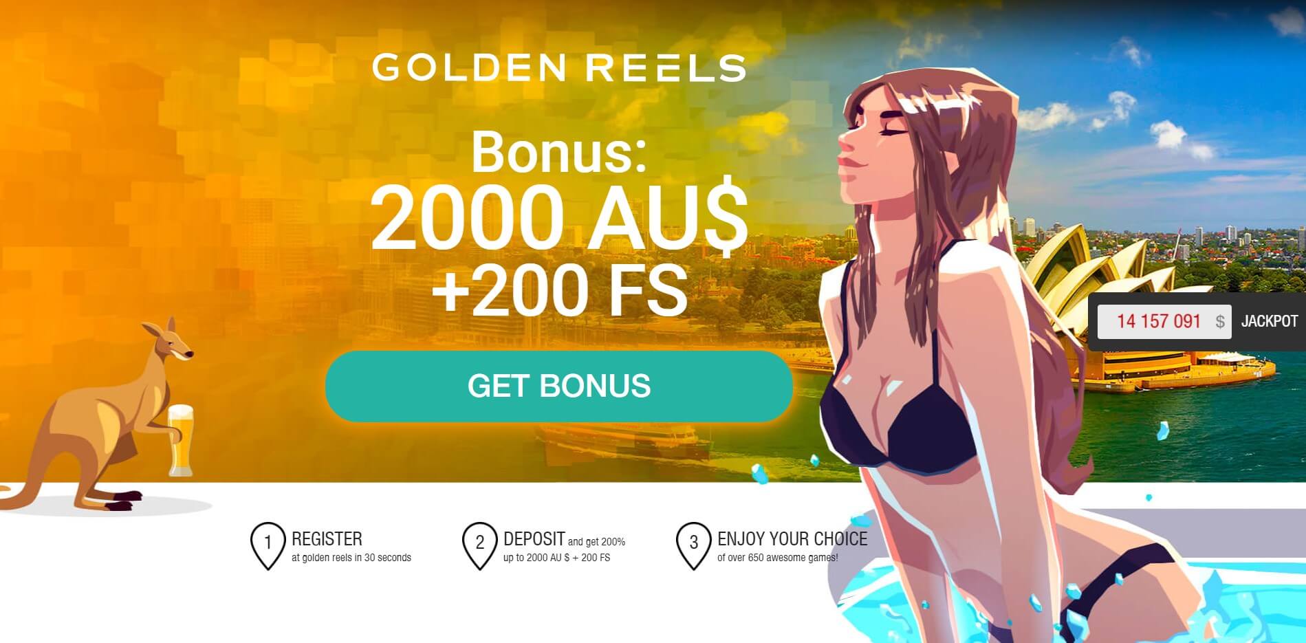 golden reels casino bonuses screenshot
