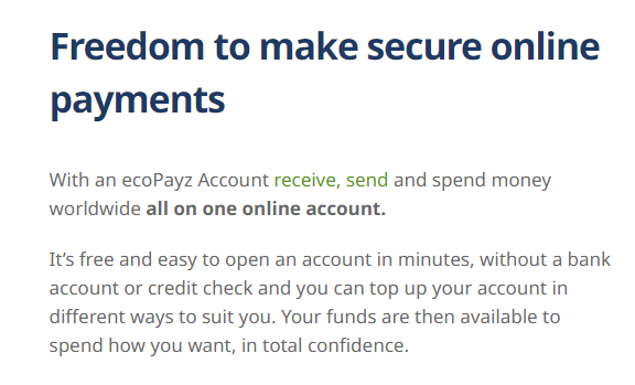 secure online payments with ecopayz