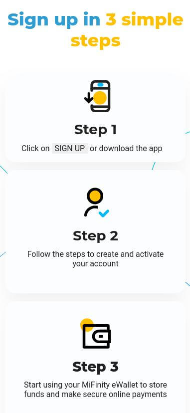 simple steps to sign up mifinity