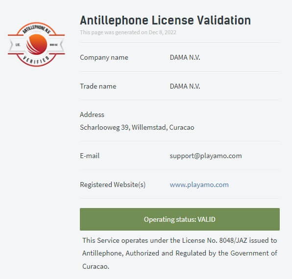 license validation