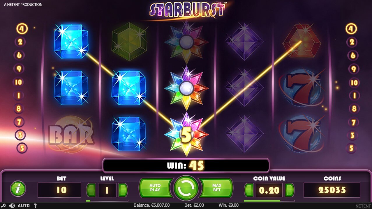 starburst online slot screenshot