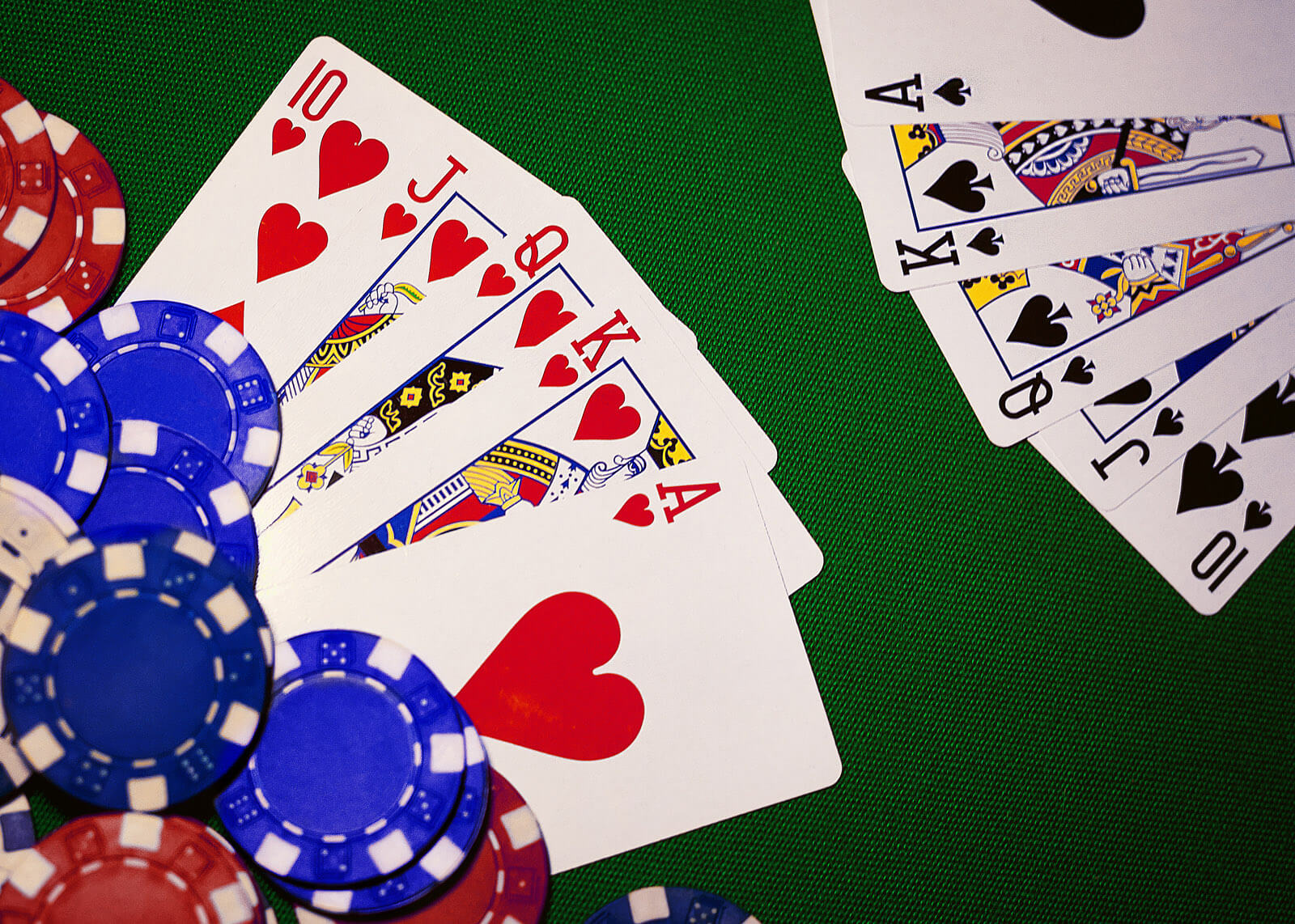 gambling casino royal flush of spades straight royal of hearts