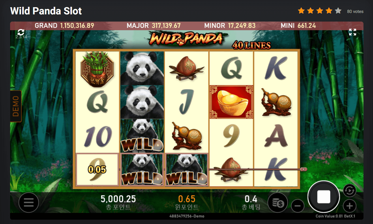 wild panda slot   user interface